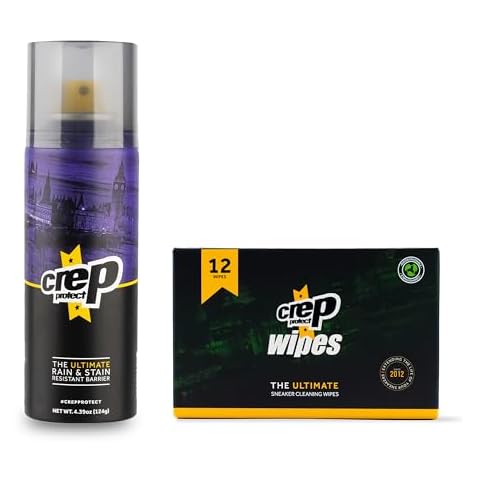 Crep Protect Shoe Protector Spray & Premium Biodegradable Sneaker Cleaning Wipes Cover