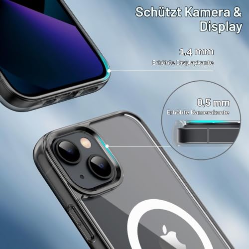 JETech Magnetische Hülle für iPhone 13 mini, Schwarz – Ansicht 6