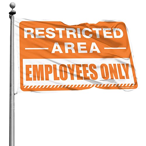 Drapeaux de jardin amusants Employees Only grand format 152 x 244 cm