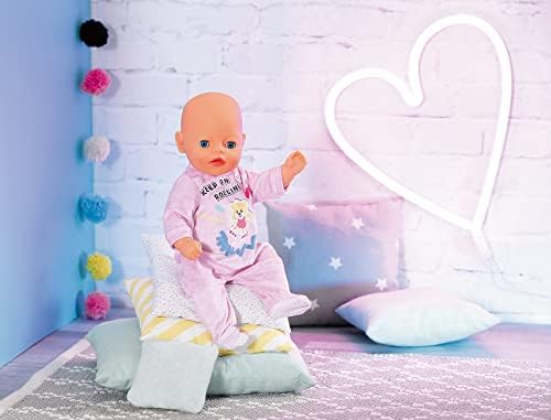 BABY born 830574 Little Romper-Clothing for 36cm Dolls-for Toddlers Ages 12 Months & Up-Easy for Small Hands-Includes Romper & Hanger-Pink