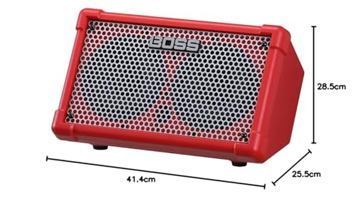 BOSS CUBE Street II tragbarer Verstärker für Straßenkünstler | CUBE-ST2 | Nächste Generation des Bestsellers der Roland Cube Serie, jetzt unter dem Markennamen BOSS | Rot