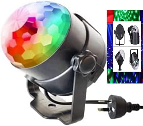 SESH Disco Lights- Disco Lights for Parties, Kids Disco Lights with Remote, Sound Activated Halloween Birthday Decoration, Pa & Stage RGB Disco Lights,Christmas Decoration Disco Lights 360° Rotation