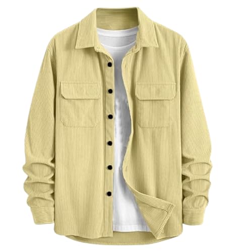 Image of MiraMichi Men's Full Sleeve Corduroy Striped Casual Jacket, Ideal for Stylish Everyday Outfits