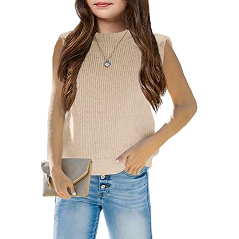 Amarmia Girl's Mock Neck Sweater Vest Cover