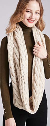 NEOSAN Womens Thick Ribbed Knit Winter Infinity Circle Loop Scarf