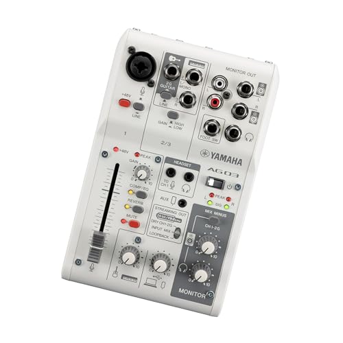 Image of Yamaha AG03MK2 White 6-Channel Live Streaming Loopback Mixer /USB Interface with Steinberg Software Suite | Steinberg Software Suite