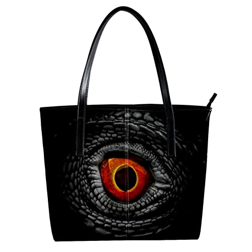 Cabas œil de dragon en cuir PU le sac fourre-tout idéal pour le bureau