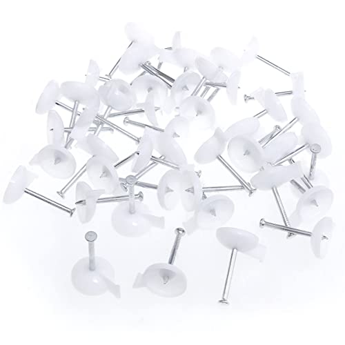 Itrolle 1Boxes Signboard Ads Nails Barrier Foundation Push Pins Round Plastic Cap Nail Roofing Nails Galvanized Tar Paper Nails For House Wrap Fastening Foam Board Roofing Felt Insulation #TOP4