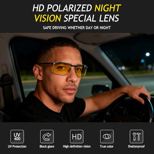 Image of SUNGAIT Mens Narrow Polarized Sunglasses Metal Frame Small Rectangle Retro Durable UV400 Protection