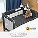 QUTANIX 2-in-1 Pack and Play with Mattress,Baby Bassinet Bedside Sleeper, Bedside Bassinet & Baby Playpen, Easy Folding Portable Crib for Newborn to Toddlers (Dark Grey)