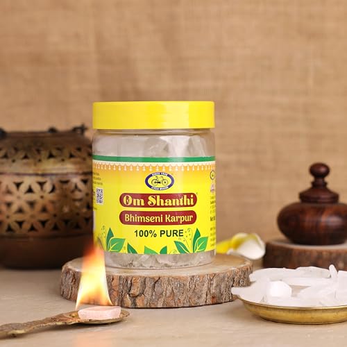 Image of Cycle Pure Om Shanthi Bhimseni Camphor - Original (250g) | Bhimseni Kapoor for a Divine Puja Experience | Compatible with Camphor Electric Diffusers | Long-Lasting Fragrance