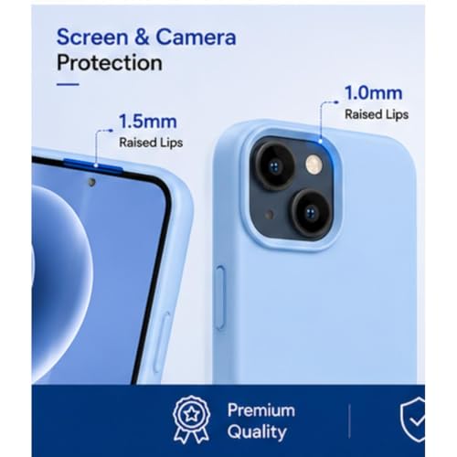 Image of Compatible with iPhone 13 ICE Blue Silicon