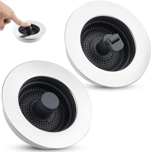 Colador para desagüe de cocina 3 en 1, pack 2