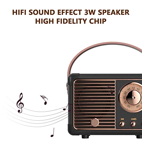 Vecksoy Retro luidspreker - luidspreker met kristalhelder stereogeluid | 5.0 heavy bass muziekspeler, 4-5 uur lange speeltijd, outdoor luidspreker voor thuis, kantoor, feest, cadeau - Afbeelding 7