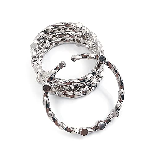 Hsthe Sea 20 Pcs Curtain Ring Leaf Binder Rings 48mm Metal Book Rings Loose Leaf Binders for Curtain Index Card Notebook DIY Scrapbook Album Calendars Round Rings Keychain - Image 4