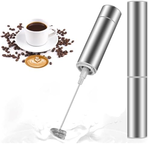 MOSUO Milk Frother Handheld - Battery Powered Electric Milk Frother Foamer,Powerful 19000rpm, Mini Drink Mixer Coffee Frother for Latte, Cappuccino, Hot Chocolate