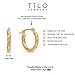 14k Gold Hand Engraved Diamond-cut Round Hoop Earrings (Yellow-Gold)…