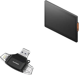 BoxWave Smart Gadget Compatible with Sunmi D2s KDS - AllReader SD Card Reader, microSD Card Reader SD Compact USB - Jet Black