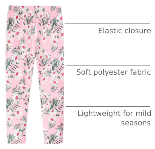 Image of Mud Kingdom Little Big Girls Leggings Cute Printing Polyester Stretchy Fashion Spring Summer