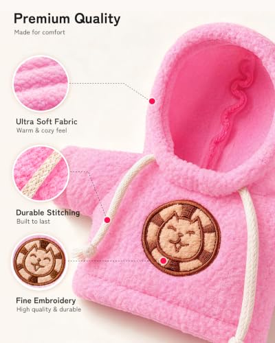 Image of Cape & Hoodie Outfit Set for Eilik - 4 Pcs Furry Hoodie in Four Colors & 4 Pcs Furry pet Cape in Four Styles. Ideal for Dressing Eilik and Other Suitable Toys.