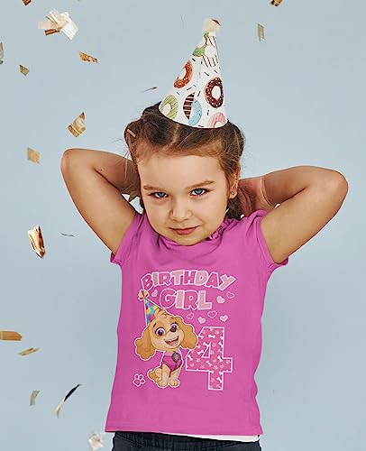 Skye Paw Patrol 4th Birthday Girl Shirt for 4 Year Old Girls - Pup-Themed Party Toddler T-Shirt2