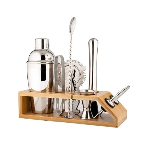 Kit de Bartender con 9 piezas y soporte de acero inoxidable miniatura 2