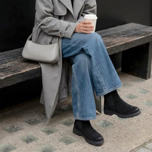 Image of CUSHIONAIRE Britain Genuine Suede Chelsea Ankle Boots for Women