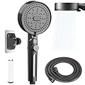 Biced RV Shower Head with Hose, High Pressure 10 Mode Shower Head with Handheld, Built-in Power Wash to Clean Tub, Tile & Pets, Stainless Hose, Shower Head Replacement for RV Campers Travel Trailer