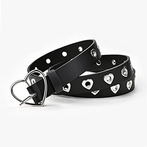 Waist Belt Heart Pin Waist Belts Lady PU Women Leisure Waistband(black)4