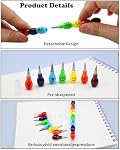 24 Pcs Cute Stackable Pencils, 7-in-1 Fun Pencils Bulk, Rainbow Stacking Pencil, Suitable for Drawing and Writing