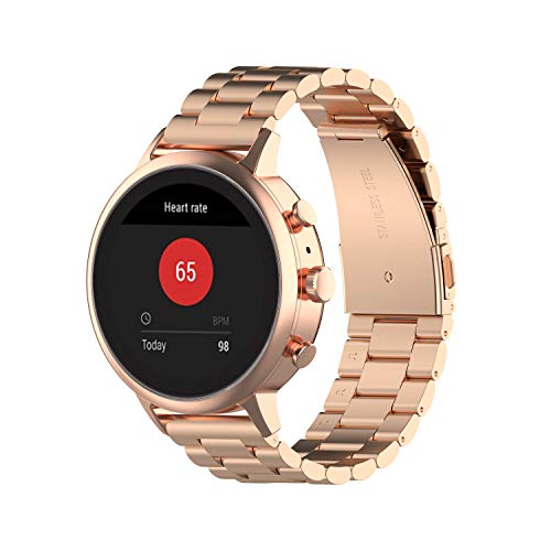 Image of FitTurn 22MM Bands Compatible with Cubitt Aura /Aura Pro /CT2 Pro /CT4 /Viva Pro /Viva Smartwatch, Replacement Metal Bracelet Premium Solid Stainless Steel Watch Band Strap Wristbands for Cubitt Aura /Aura Pro /CT2 Pro /CT4 /Viva Pro /Viva