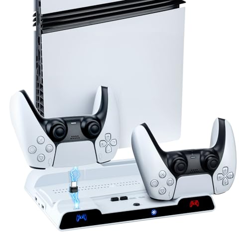 Station de refroidissement PS5 avec vitesse de ventilation réglable 3 niveaux