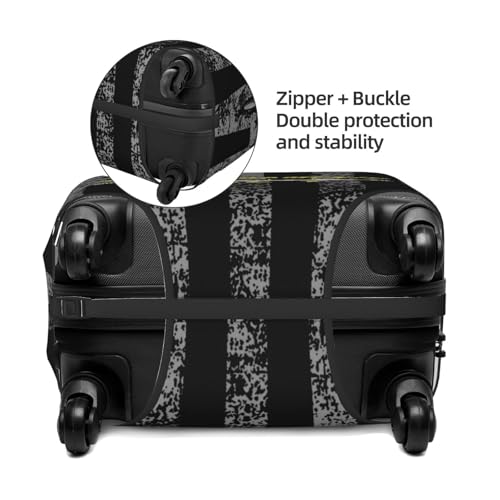 USS Sacramento AOE-1 Travel Luggage Cover Suitcase Protector Fits 22-25 Inch Case(Black,M)4
