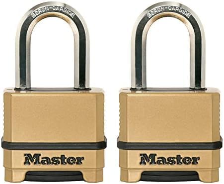 Image of Master Lock Combination Padlock Gold | Heavy Duty | Weather Resistant | Resettable | For Outdoor Use | Pack of 20