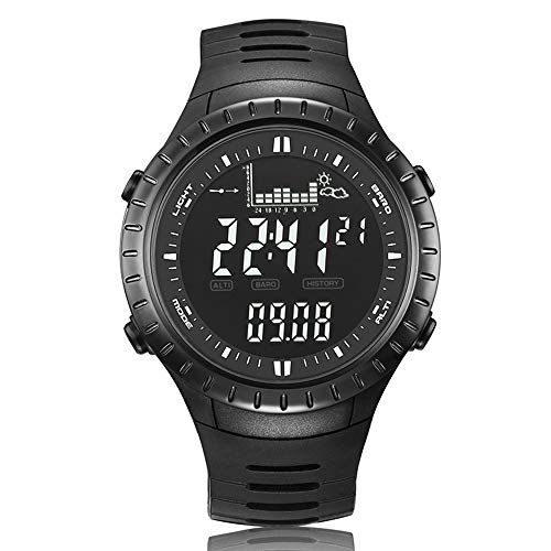 LEKANI Reloj Digital, Reloj Deportivo Impermeable para Hombres, Barómetro, Altímetro, Termómetro, Cronómetro, Reloj De Pulsera, Reloj Masculino,a