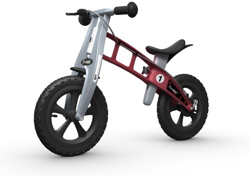 FirstBIKE - Bicicleta de Equilibrio con Freno, Modelo Cross, Color Rojo (L2004)