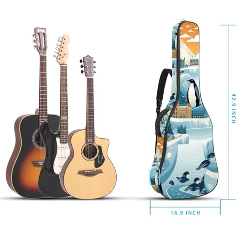 JRHEJTFZ Housse pour guitare acoustique de 1,9 cm d’épaisseur – Imperméable – Durable et élégant – Motif pingouin, Multicolore., 42.9×16.9×4.7 in, Motif imprimé tendance - Les Beatles, Paul McCartney, John Lennon, RIngo Starr, George Harrison JRHEJTFZ Housse pour guitare acoustique de 1,9 cm d'épaisseur - Imperméable - Durable et élégant - Motif pingouin, Multicolore., 42.9x16.9x4.7 in, Motif imprimé tendance – Image 6