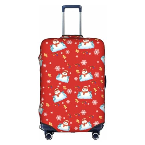 Travel Luggage Cover Cute Merry Christmas Snowman Snowflake Fashion Washable Baggage Suitcase Protector Fit For Luggage Small