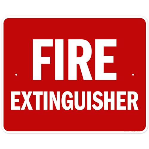 Fire Extinguisher Red Sign, 24x30 Inches, Rust Free .063 Aluminum, Fade Resistant, Made in USA by My Sign Center