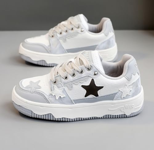 Star Shoes Cute Sneakers Walking Sneakers for Women 2025 New Y2K Aesthetic Cute Big Toe Anti-Slip Comfort US 5-7.53