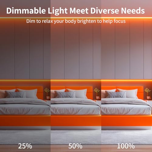 ShineBurky Orange Neon LED Strip Lights, 5M Cuttable Outdoor Rope Lights with Plug - Image 2