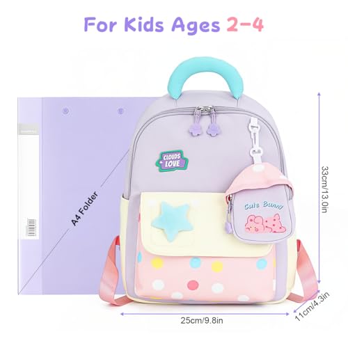 Image of PALAY Mini Toddler Bag for 2-5 Years Cute Cartoon Small Kids Bag with Small Pouch Lightweight Mini Toddler Backpack