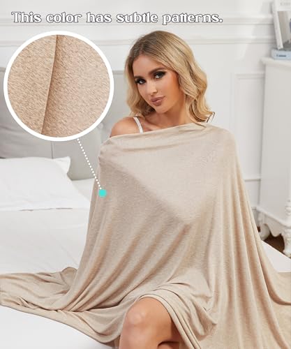 Tencel Cashmere Shawl Wraps for Women,Pashmina Stole Airplane Travel Wool Scarf Blanket Wrap Lightweight UPF 50+3