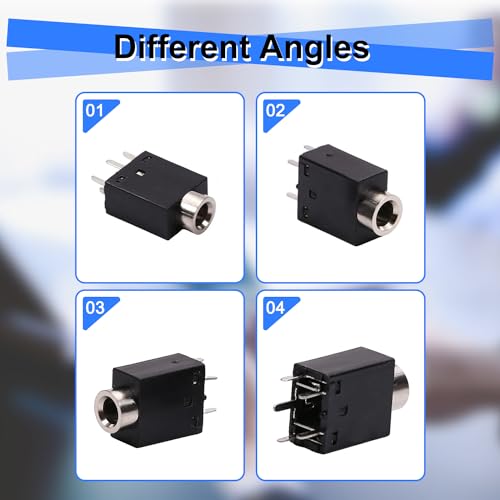 Conector de audio estéreo hembra 3.5mm 10 piezas miniatura 4