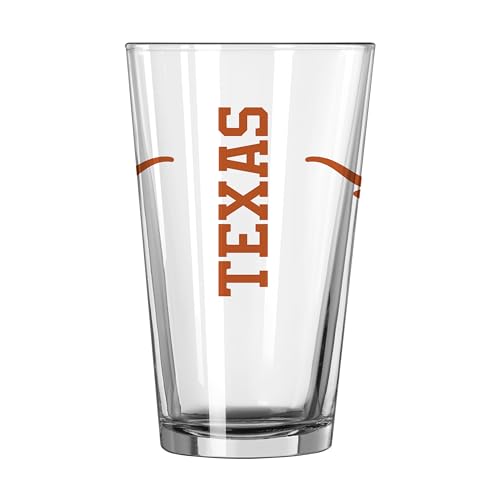 Image of Logo Brands NCAA 16 oz Pint Glass - Durable Glass With Bold Team Color- Chip-Resistant Rim Drinkware For Fans, Tailgates, Home Bars & Everyday Use