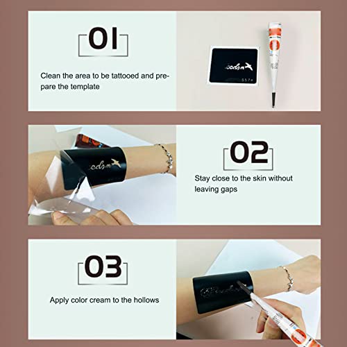 12Pcs White Temporary Tattoo Cream Set, Fast Coloring Waterproof Washable Tattoo Paste Cone, Tattoo Supplies, Temporary Tattoo Paste #TOP7