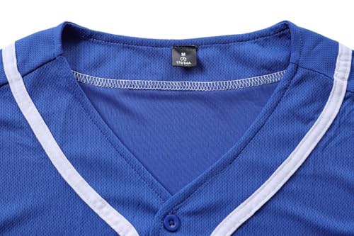 Camiseta de béisbol para hombre Dolpind de manga corta, botones, estilo hipster hip hop, uniforme deportivo activo de equipo miniatura 3
