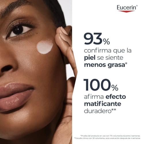 Miniatura 6 de Eucerin Sun Face Oil Control Sérum Facial UV FPS50+ 30ml - Protector Solar Facial 50 Ligero y Matificante - Sérum con Protección Solar 50+ y Complejo Anti-Polución - Invisible - Piel Mixta/Grasa
