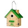   Wren-Bird-House-Premium-Wooden-Bird-Houses-for-Outside-Classic-Cabin-Design-Birdhouses-for-Outdoors-Hanging-Bird-House-Prothonotary-Warbler-Red-Breasted-Nuthatch-Wren-Chickadee