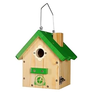 Wren Bird House, Premium Wooden Bird Houses for Outside, Classic Cabin Design Birdhouses for Outdoors, Hanging Bird House, Prothonotary Warbler Red-Breasted Nuthatch Wren Chickadee Wren Bird House Premium Wooden Bird Houses for Outside Classic Cabin Design Birdhouses for Outdoors Hanging Bird House Prothonotary Warbler Red Breasted Nuthatch Wren Chickadee